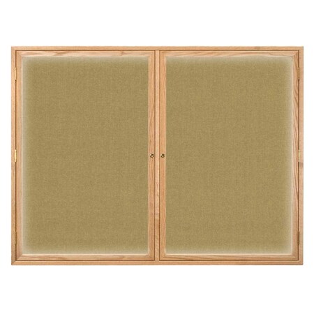 United Visual Products Triple Door Indoor Enclosed Easy Tack Bo UV307EZ-BLUE-BRONZE